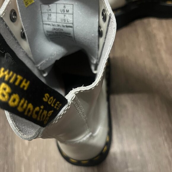 Dr. Martens White Lace Up Boots - Picture 3 of 8